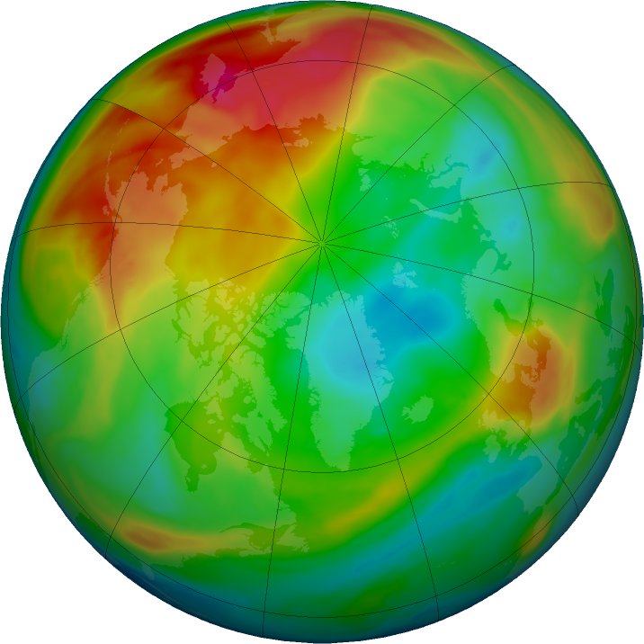 Arctic ozone map for 17 January 2018